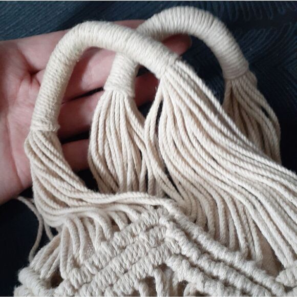 Zara Woven Macrame Bucket Bag - Picture 9 of 14
